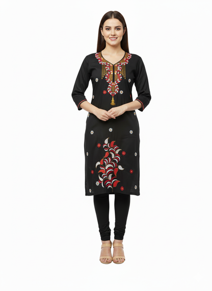 Hand Embroidered Kanthastitch Kurti