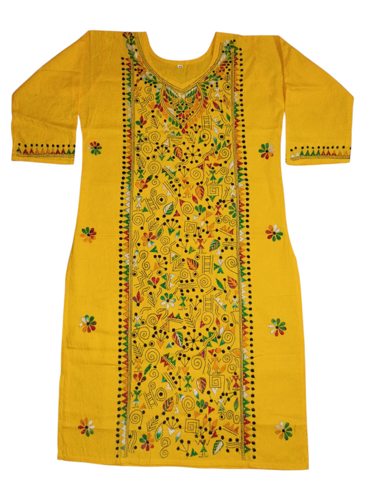 Hand Embroidered Kanthastitch Kurti