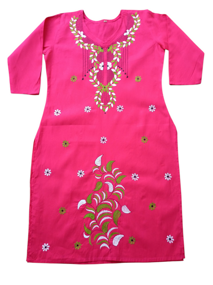 Premium Quality Hand Embroidered Kanthastitch Kurti
